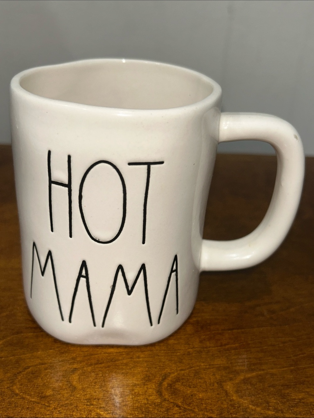 Rae Dunn White "HOT MAMA" Ceramic Coffee Mug